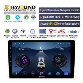 Flysonic OEM ODM Dashboard 2 din android car radio 2k 8 core stereo audio with 360 camera 9 inch Navigation car dvd player