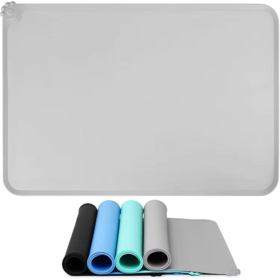 Waterproof Non-Slip Silicone Pet Food Bowl Mat Silicone Pet Feeding Mat Placemat Tray For Dog and Cat Feeding