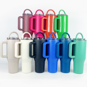 Garrafa Esportiva Personalizada de Aço Inoxidável 40OZ com Tampa à Prova de Vazamentos com Alça, Canudo Flip, Parede Dupla, Caneca Hidro, Copo de Viagem
