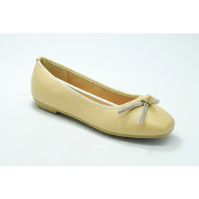 Sepatu Balet Wanita Flat Hiasan Dasi Pita, Ujung Runcing, Nyaman, untuk Acara Formal