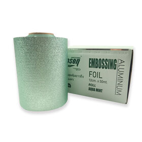 Rollo de Papel de Aluminio de Color para Peluquería, 127mm x 100M, con Relieve para Salón de Belleza