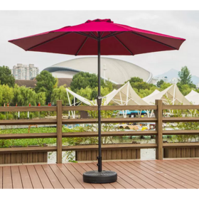 3 tier patio umbrella costco Seasons Sentry 10' Square 2-Tier Solar LED Aluminum Cantilever Umbrella  With Base