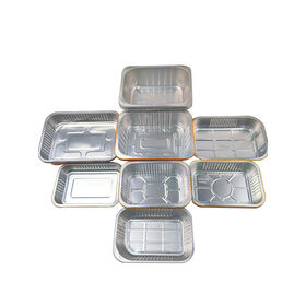 Wadah Foil Emas dengan Tutup – Loyang Aluminium Smoothwall Sekali Pakai untuk Takeout