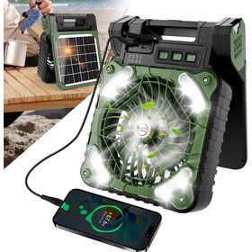 Fan And Power Bank In One Emergency Power Bank with Led Lantern Multifunctional Solar Floor Fan with Solar Panel