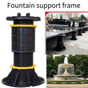 Suporte de Base Quadrado Ajustável em Altura para Fonte de Pedra | Estrutura Elevada Universal para Paisagismo Aquático