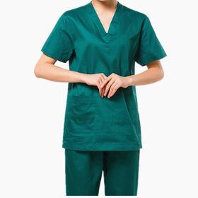 Factory price cotton hospital gowns custom nurse jacket blue hospital gown hospital uniform blue doctors uniforms surgical scrubs