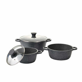 Wholesale cheapest popular high quality Non Stick marble Cookware set die-cast Casserole with induction bottom for the kitchen