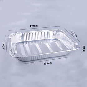 Factory Sales Eco-friendly Recyclable Disposable Aluminum Foil Baking Pan Non-stick Food Storage Container