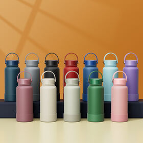 Stainless steel water bottle outdoor