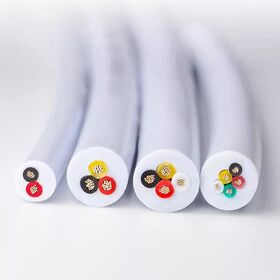 2 3 4 5 CORE ELECTRICAL FLEX ROUND CABLE COPPER WIRE 0.75mm 1mm 1.5mm 2.5mm WHITE