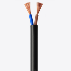 Câble Électrique Flexible Rond à 2 Conducteurs, 0.75mm 1mm 1.5mm 2.5mm, Noir, 3182Y - Vente en gros