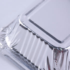 Thickening Disposable Aluminum Foil Food Storage Container with Carboard Lid
