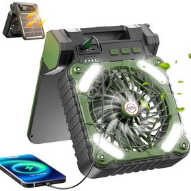 5200mAh/7800mAh Emergency Power Bank Led Solar Camping Light Portable Solar Powered Fan
