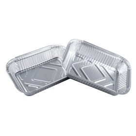 Boîtes à Emporter en Aluminium avec Logo Personnalisé RE195A, Emballages Alimentaires Jetables pour Cuisine et Pâtisserie en Gros