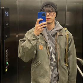 Wholesale J97 Carhart vintage jacket wash heavy industry made old coat men's autumn and winter lapel top clothes