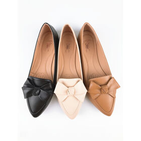Zapatos planos de punta redonda para mujer, elegantes y cómodos, sin cordones, para vestir, informales de negocios, para el trabajo de oficina