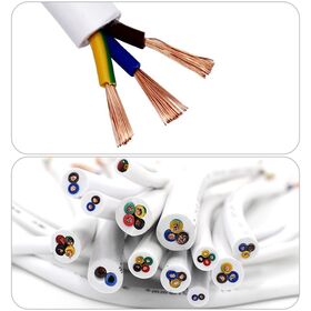 Câble de Commande avec Isolation PVC de Haute Qualité 1 1.5 2.5 4 6 10 mm et Fil Électrique en Cuivre, Câble d'Alimentation Blanc