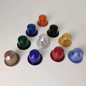 37mm 15ml Multicolored Empty Aluminum Coffee Capsule with Foil Lids