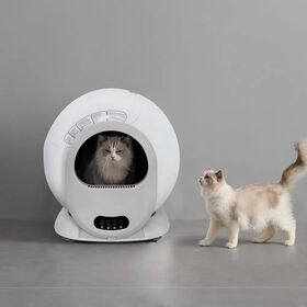 Heißer Verkauf Automatische Katzenstreu-Box Roboter Tablett Hohe Seiten Geruchskontrolle Groß Geräuscharm Sicherheit Selbstreinigende Automatische Katzenstreu-Box