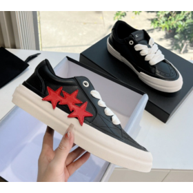 Wholesale couple IR stars platform casual shoes round head deerskin matching color lace-up low-top skateboard shoes women