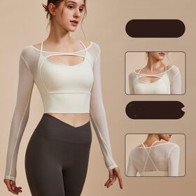 Individuelle Activewear Gym Fitness Sets Langarmshirt Sport-BH Yoga Sets Workout Yoga Anzug