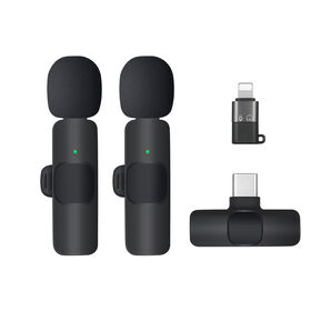 Micro Cravate Sans Fil 4-en-1 - Réduction De Bruit, 20m Portée, Pour IPhone/Android/PC/Caméra