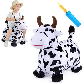 Caballo Hinchable Saltador De 4 Patas Con Bomba De Mano, Juguete Saltón Para Niños De 2 A 12 Años (rojo)