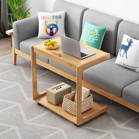 Mesa auxiliar de madera de gran venta, mesa lateral, abatible, para sala de estar, dormitorio, hogar, mesa de noche, mesa de centro pequeña, mesa para perezosos