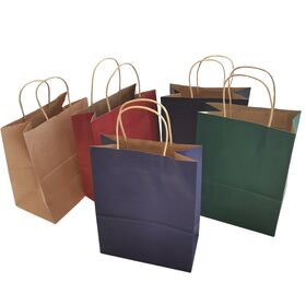 Sacs en Papier Kraft Brun Portables et Personnalisés pour Emballage Alimentaire, Cadeaux et Livraison avec Poignées de Qualité Supérieure