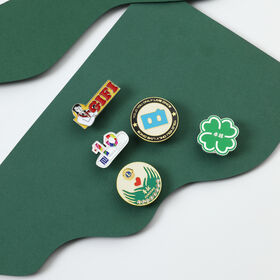 Pins de lapela de esmalte duro, emblema de metal com logotipo personalizado e design bonito da fábrica