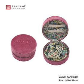 Boîte à Bijoux Multifonctionnelle en Velours, Boîte de Rangement de Bijoux Portable, Boîte de Voyage pour Boucles d'Oreilles, Bagues et Bijoux