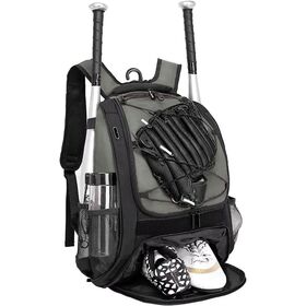 Bolsa De Béisbol Grande - Mochila De Nylon Rouge Pour Jeunes Et Adultes