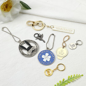 China Factory Wholesale Manufacturers Make Your Own Logo Metal Keychain For Clothes