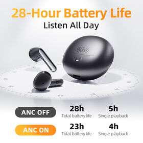 Earbud baru 2025 AilyBuds ANC Nirkabel Audio Resolusi Tinggi dengan LDAC Bluetooth 5.3, Earbud 6 Mikrofon AI HD Panggilan Multipoint qcy