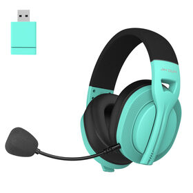 Headset Gaming Nirkabel Lipat JINDUN H7 dengan Audio 2.4G yang Ditingkatkan dan Peredam Kebisingan Aktif untuk PC dan Seluler