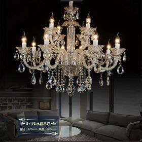European Living Room Crystal Chandelier Luxury Villa Hotel Dining Room Household Atmosphere Bedroom Led Candle Lamp for PD-006