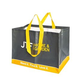 Sacola de Compras Tote Reciclável Personalizada, Bolsa de Transporte de Grande Capacidade, Bolsa de Ombro de PP Tecido com Alça Longa