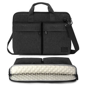 3-in-1 Convertible Water-Resistant Shockproof 15.6 inch Briefcase Laptop Bag with Thick Foam Padding for Office Notebook Computer