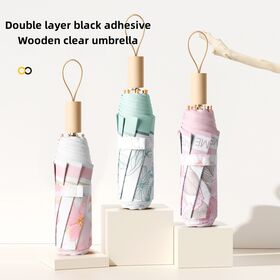 Parapluie Pliant Ultra-Compacte BAODINI – Anti-UV & Imperméable, Idéal Voyage (1-Violet)