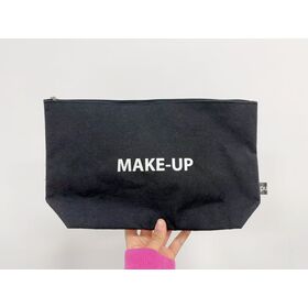 Fashion Eco Canvas Makeup Toiletry Bags, Travel Plain Cotton Zipper Custom Cosmetic Pouch Bag, Customized