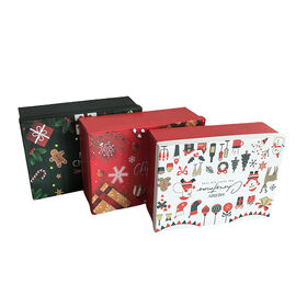 Caixa de Embalagem de Calendário do Advento de Natal Dobrável com Tampa e Base de Cartão Personalizada de Venda Quente