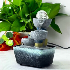 Fontaine d'intérieur Feng Shui Fontaine à jet avec boule de cristal LED Fontaine d'intérieur Feng Shui Fontaine à jet avec boule de cristal LED