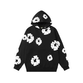 Baumwoll-Hoodie im Used-Look, Afroamerikanisches Streetwear, Unisex, Oversized, Herbst-Pullover