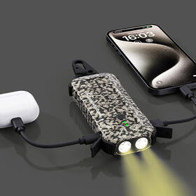 Batterie Externe 10000mAh avec Lampe Torche - Charge Rapide Haute Capacité pour Camping & Randonnée, Étanche IPX5, Idéale pour les Urgences for sale