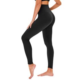 Celana yoga wanita pinggang tinggi anti tembus pandang ukuran plus dari Amazon, legging ketat bersepeda pas badan yang lembut.