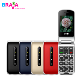 Flip Cellphone With Dual Screen And Big Buttons Simple Senior Mobile Phone With SOS, Speed Dial, Touch & Handwriting Support From Unitedtech, $35.78