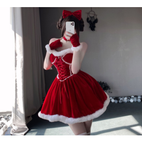 Conjuntos de uniformes de Natal por atacado, fantasias de Natal, fantasias completas de Papai Noel para o Halloween
