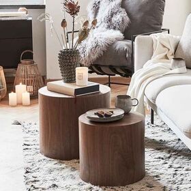 New Sales Factory Small Space Living Room Bedroom Accent End Side Table Nesting Wooden Coffee Table
