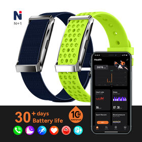 NSQ07 Bijou Connecté Style Moderne | Traqueur de Fitness avec HRV & Détection du Stress | Personnalisation Disponible