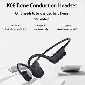 CAANKEI Casque à conduction osseuse sans fil, étanche IPX5, à oreille ouverte, confortable et en promotion pour le sport, le running et le fitness en extérieur.